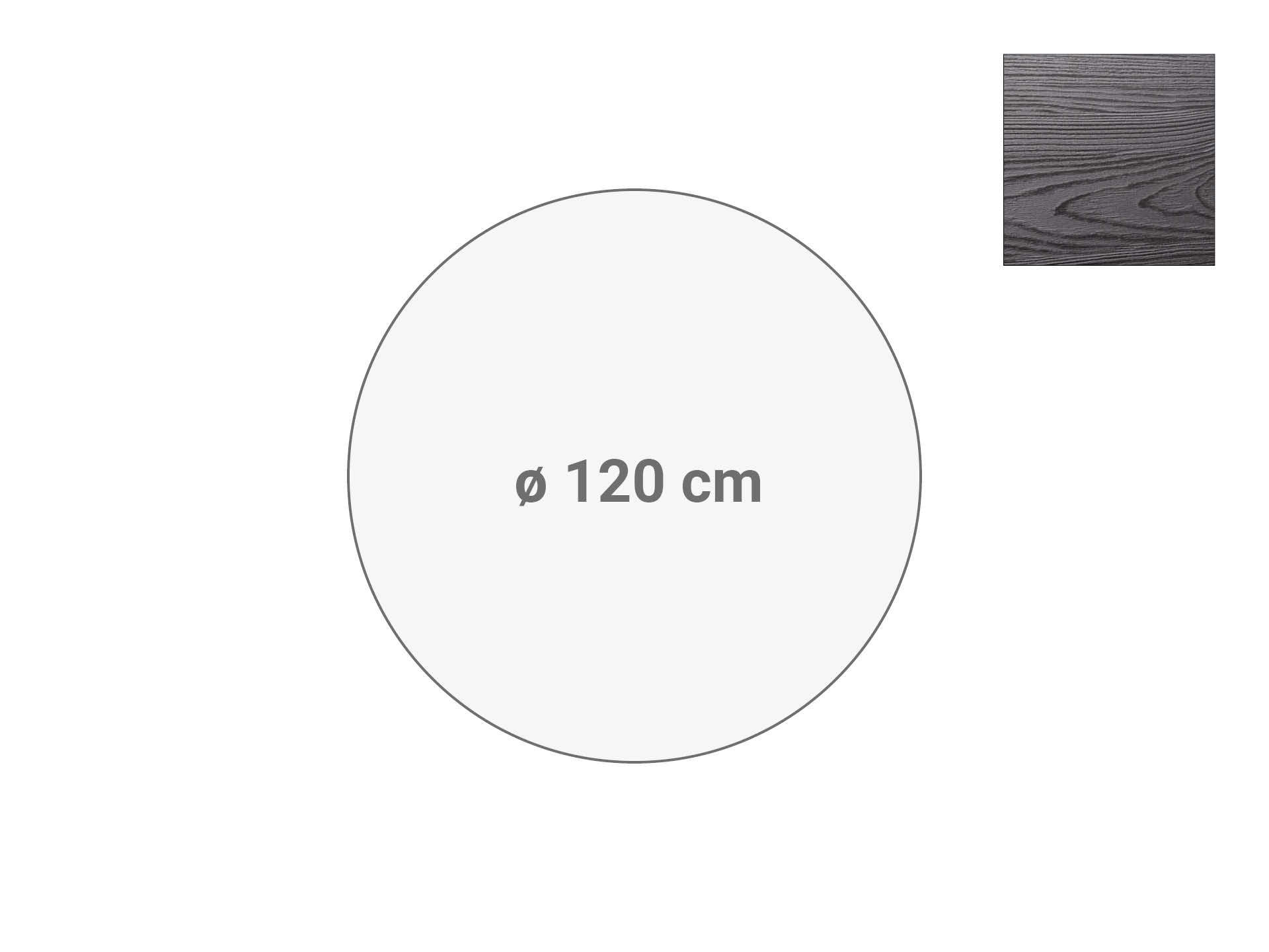 Rond vergadertafel blad Zwart diameter 120cm