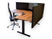 STIL03 Geluiddempende tussenwand duo bureau