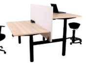 STIL03 Geluiddempende tussenwand duo bureau
