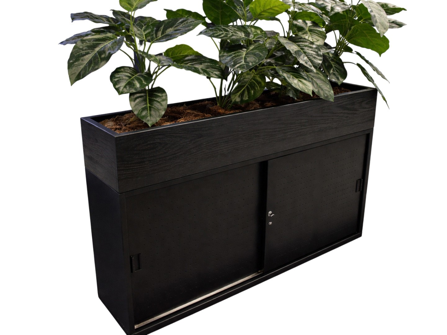 STOR07 schuifdeurkast met geperforeerde deuren