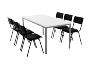 Spreektafel PRIME Zilvergrijs Wit Spreektafel PRIME Zilvergrijs Wit