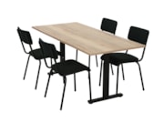 Spreektafel TUBE Zwart Eiken