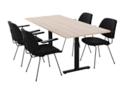 Spreektafel TUBE Zwart Scandinavisch Eiken Spreektafel TUBE Zwart Scandinavisch Eiken