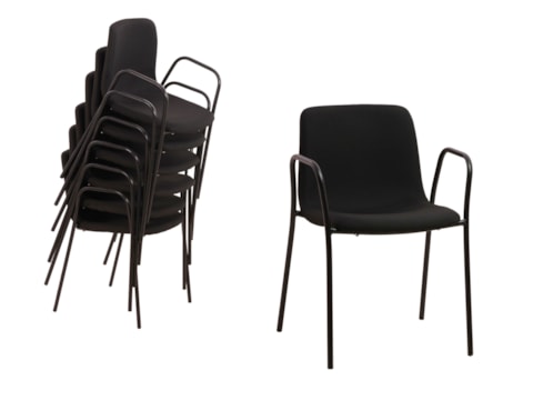Stacks stapelstoel met armleggers Stacks stapelstoel met armleggers
