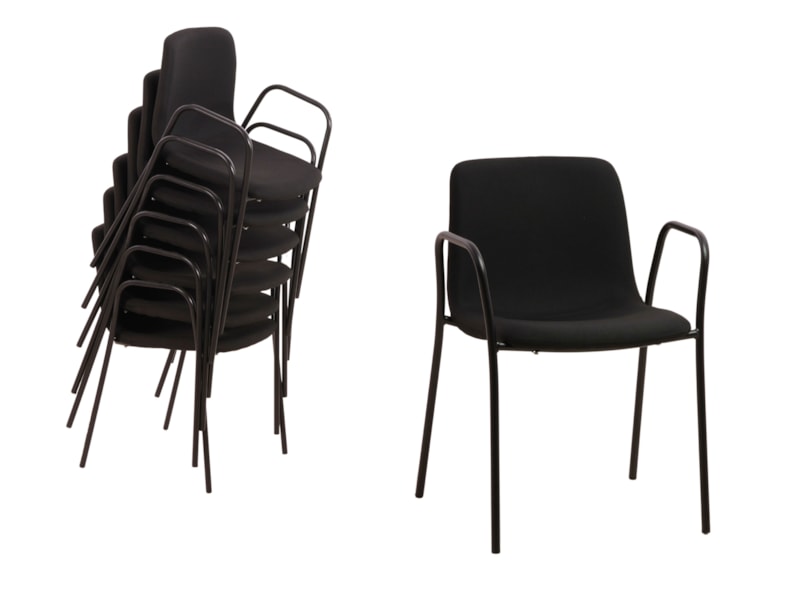 Stacks stapelstoel met armleggers Stacks stapelstoel met armleggers