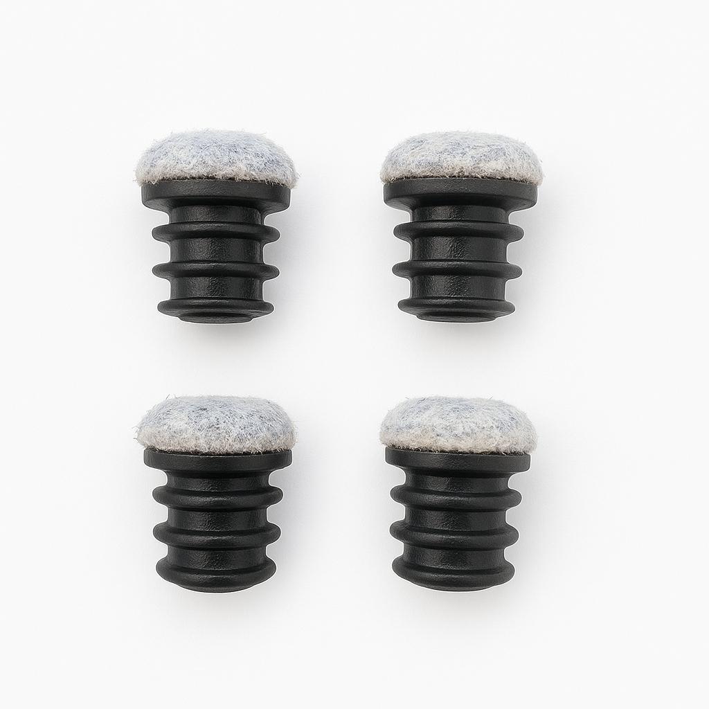 Set van 4 stoeldoppen met vilt