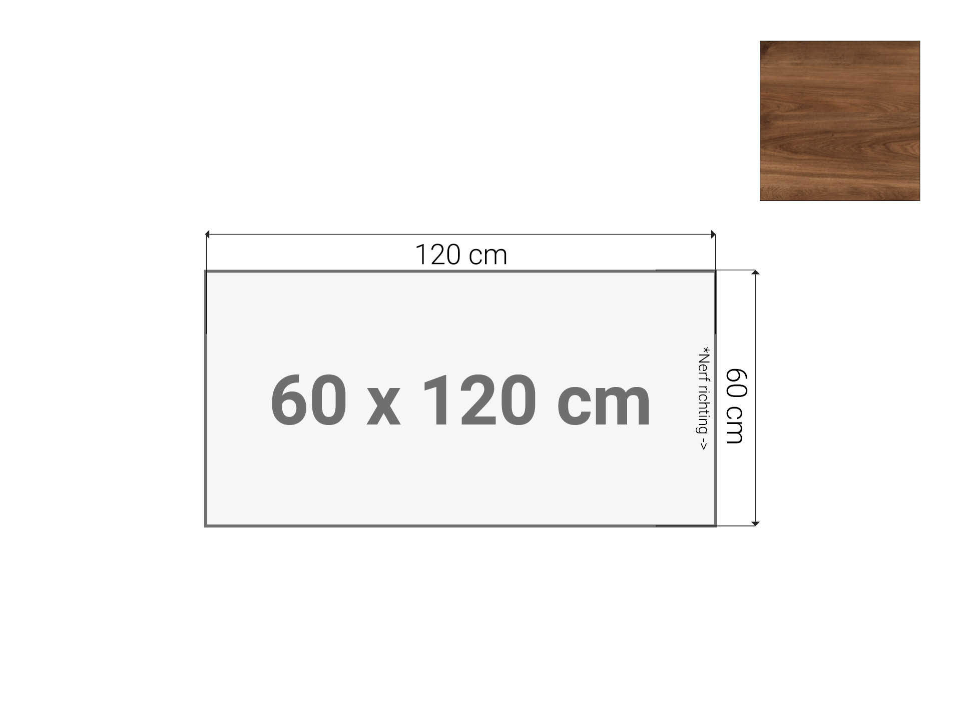 Tafelblad 60x120 cm 