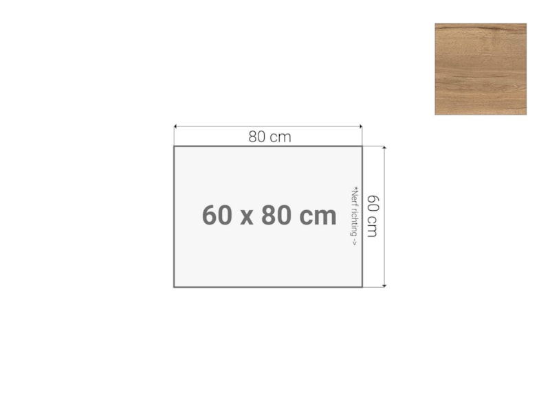 Tafelblad Eiken 60x80 cm