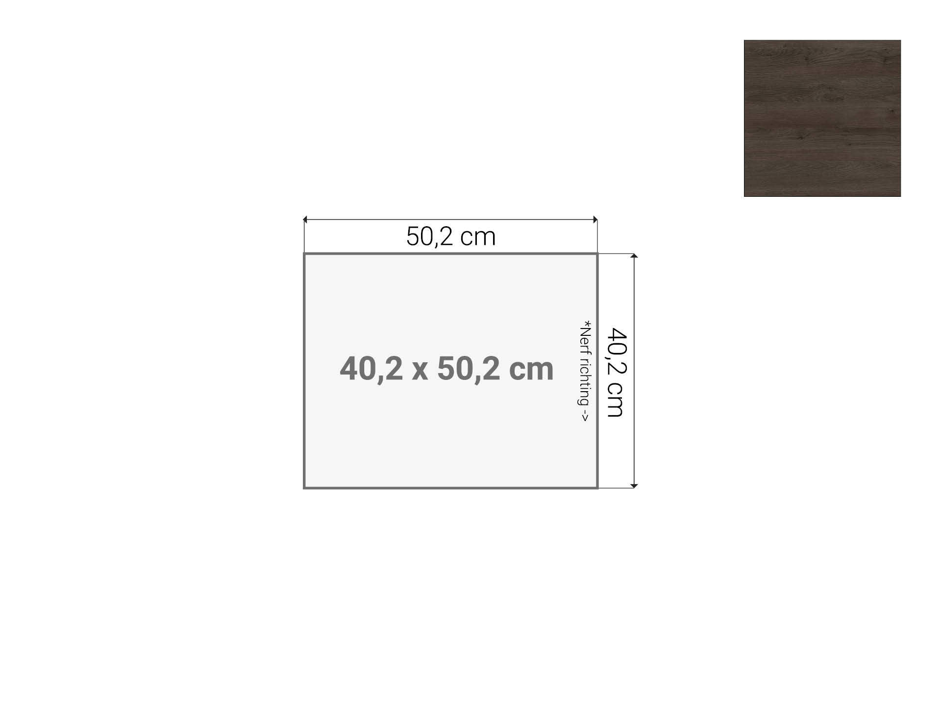 Topblad ladeblok Donker Sepia 40x50cm