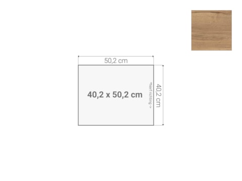 Topblad ladeblok Eiken 40x50cm Topblad ladeblok Eiken 40x50cm