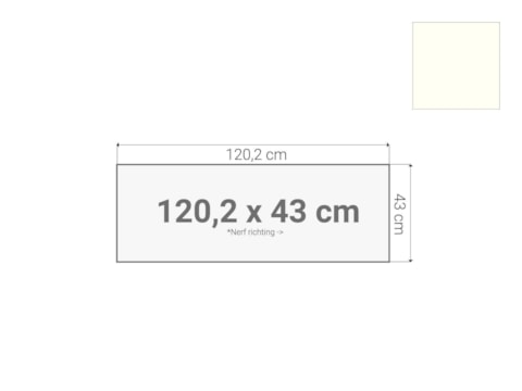 Topblad roldeurkast Wit 120,2x43 cm Topblad roldeurkast Wit 120,2x43 cm