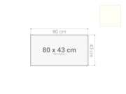 Topblad roldeurkast 80x43cm