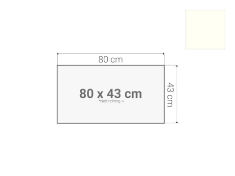 Topblad roldeurkast Wit 80x43 cm Topblad roldeurkast Wit 80x43 cm