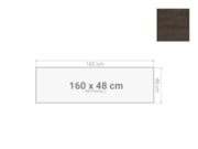 Topblad schuifdeurkast 160x48cm Topblad schuifdeurkast 160x48cm