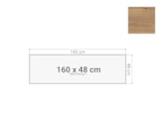 Topblad schuifdeurkast 160x48cm Topblad schuifdeurkast 160x48cm