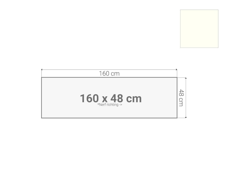 Topblad schuifdeurkast Wit 160x48 cm
