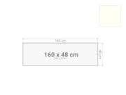 Topblad schuifdeurkast 160x48cm Topblad schuifdeurkast 160x48cm