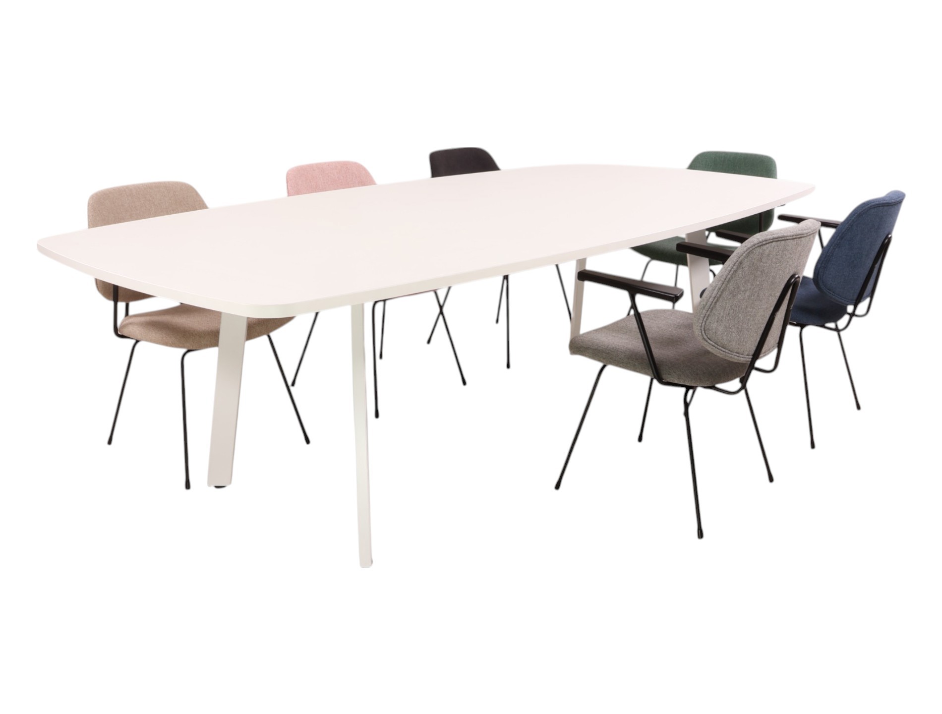 Vergadertafel MAYA Ovaal bootvormig