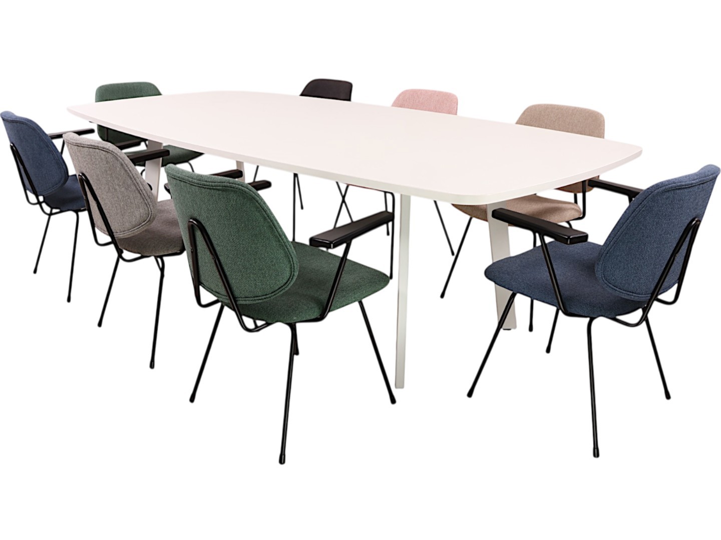 Vergadertafel MAYA Ovaal bootvormig ovaal 260