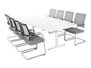 Vergadertafel TUBE Wit 