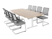 Vergadertafel TUBE Wit 