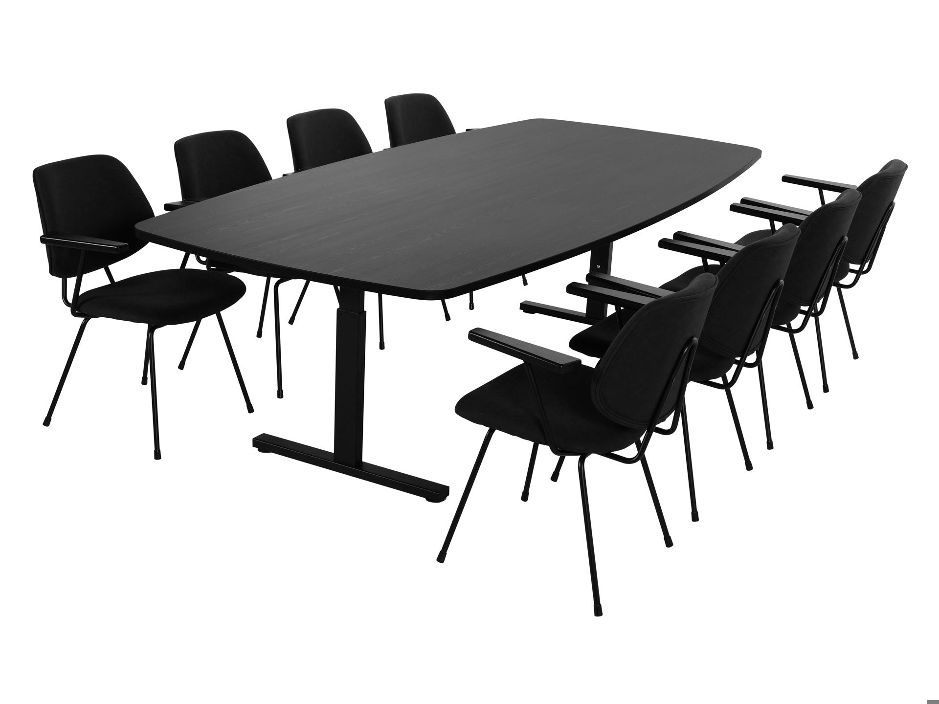 Vergadertafel TUBE Zwart (220cm)