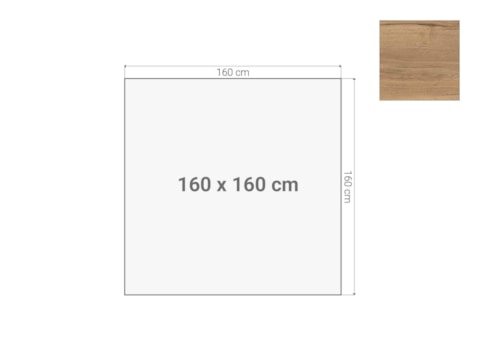 Vergadertafel blad Eiken 160x160 cm Vergadertafel blad Eiken 160x160 cm