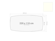 Vergadertafel blad bootvormig 220x110cm