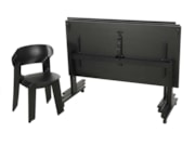 Verrijdbare klaptafel TUBE zwart Verrijdbare klaptafel TUBE zwart
