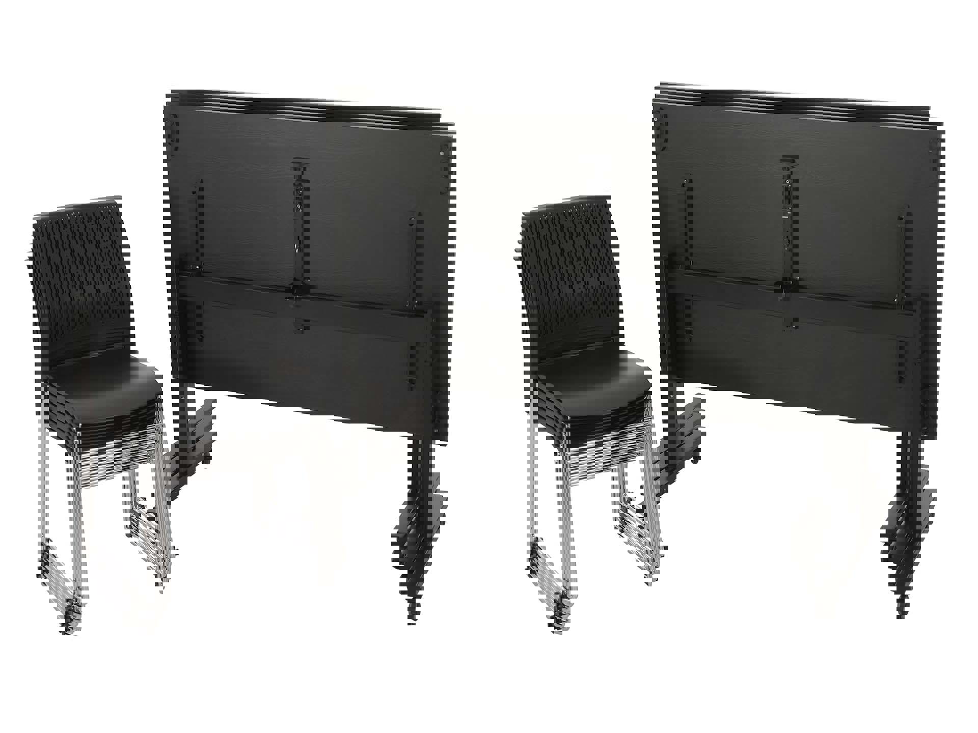 Verrijdbare klaptafel TUBE zwart