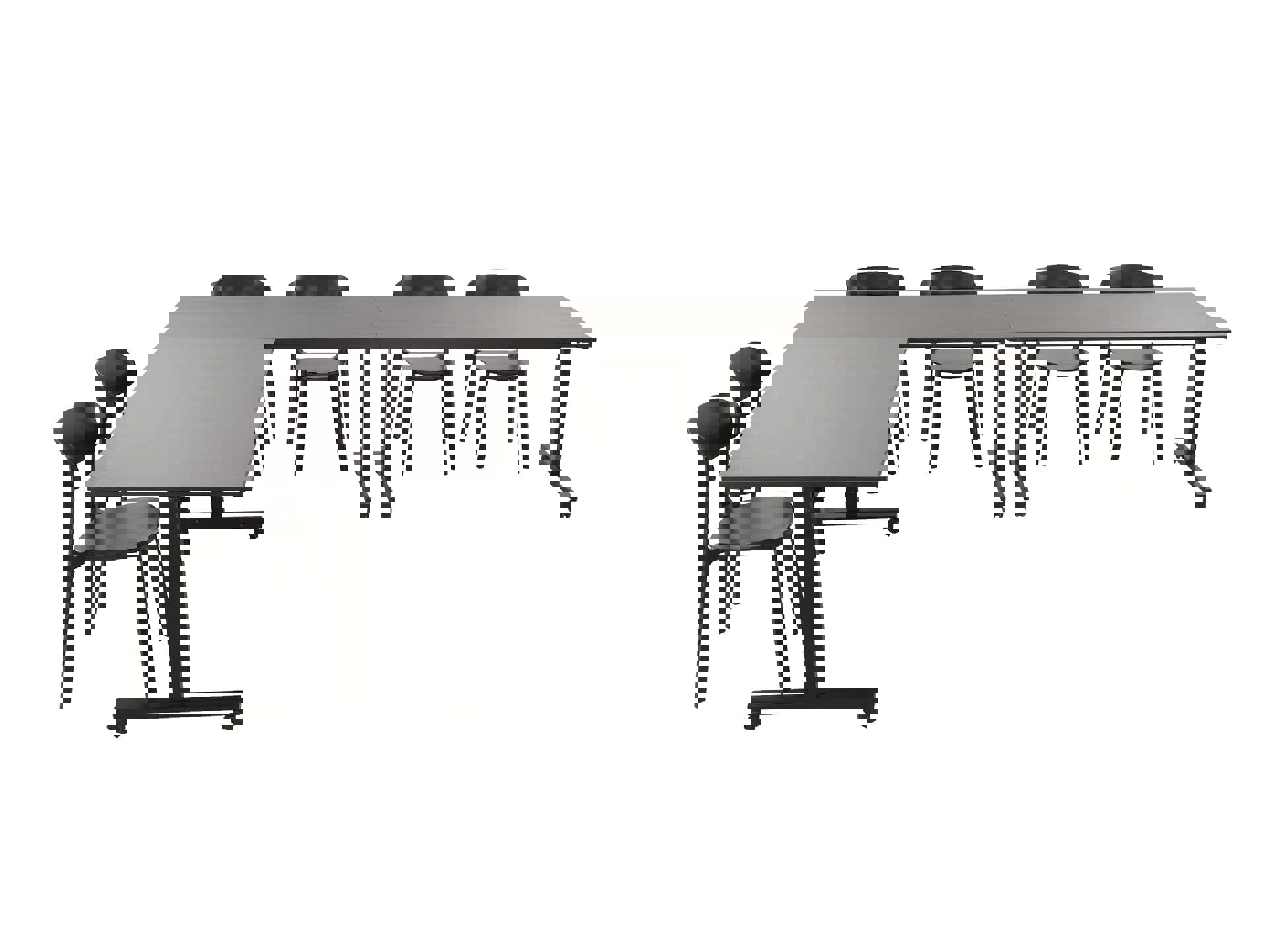 Verrijdbare klaptafel TUBE zwart