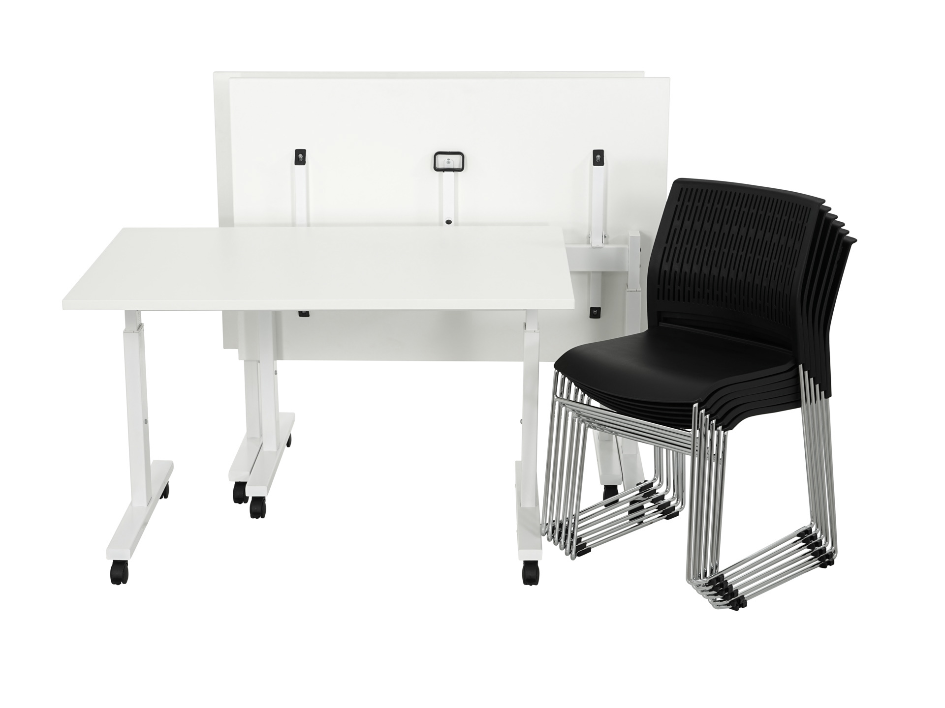 Verrijdbaar inklapbaar bureau TUBE