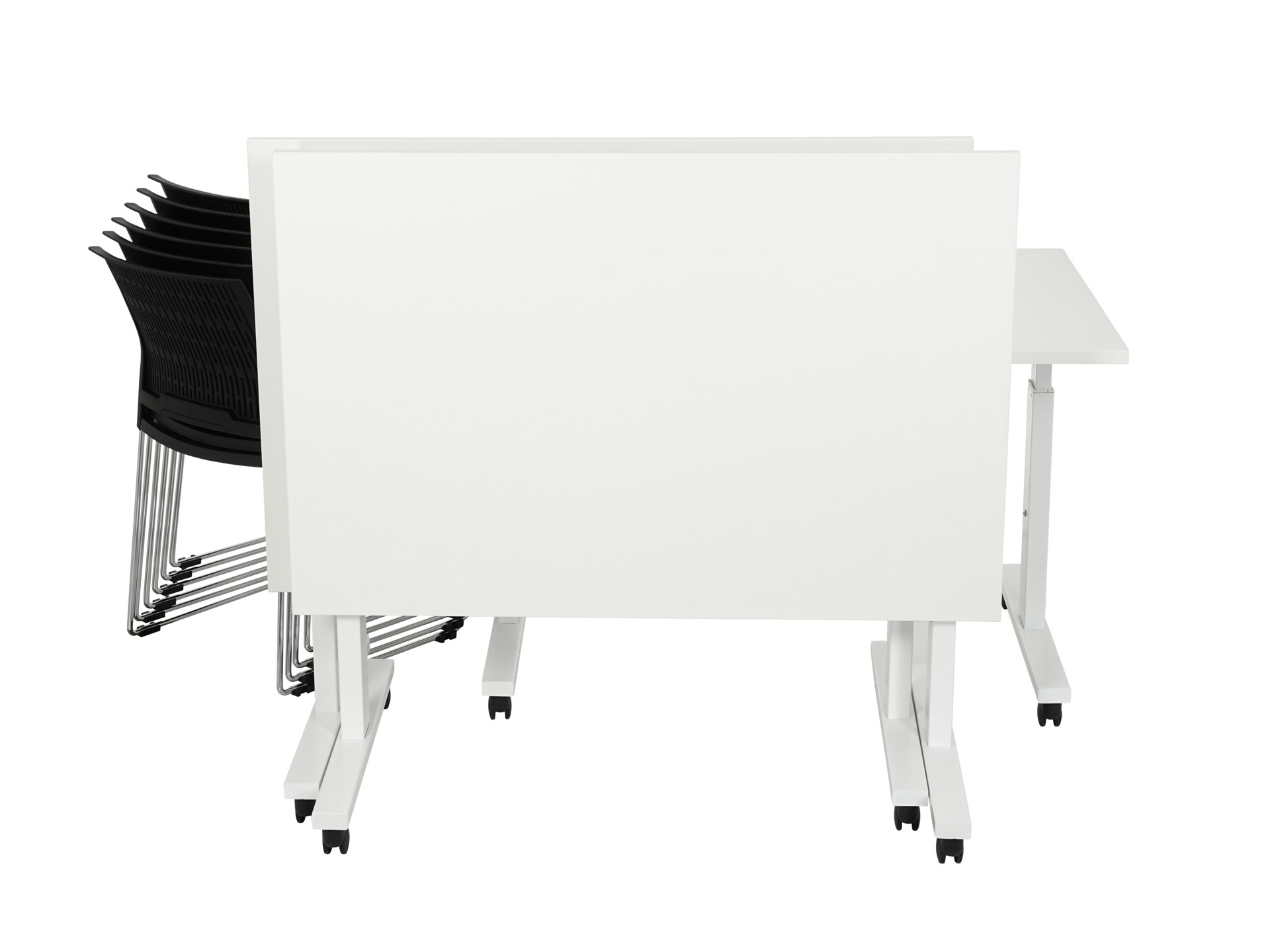 Verrijdbare klaptafel TUBE Wit