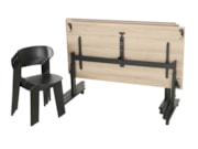 Verrijdbare klaptafel TUBE Zwart Scandinavisch Eiken