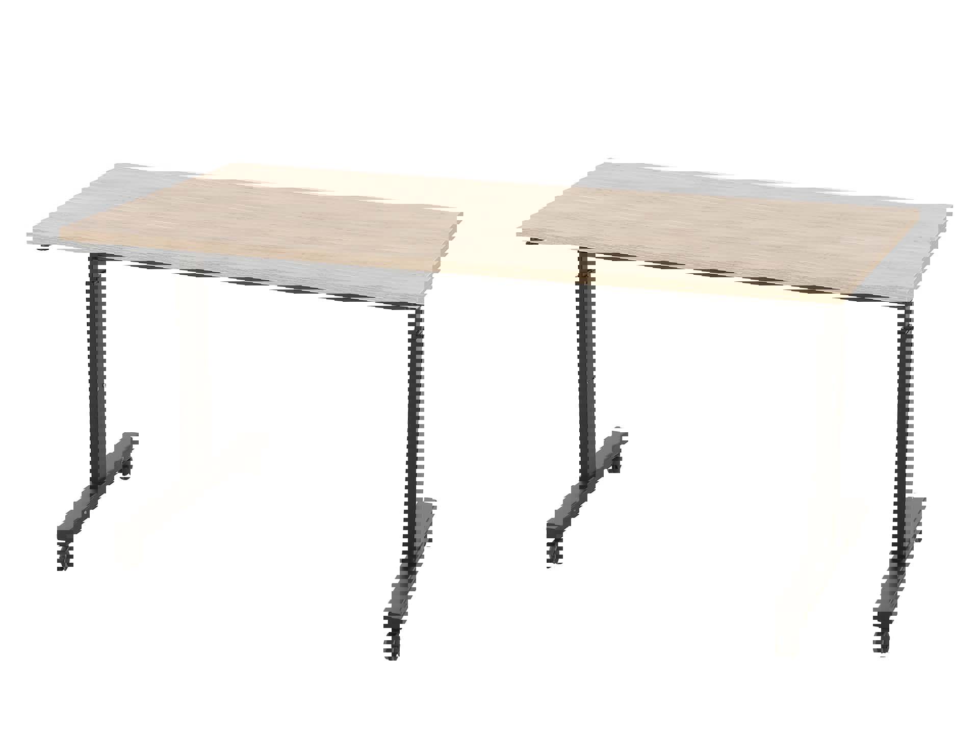 Verrijdbare klaptafel TUBE Zwart Scandinavisch Eiken