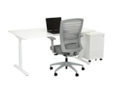Bureau instelbaar TUBE Compleet Wit Bureau instelbaar TUBE Compleet Wit