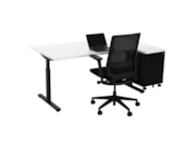 Bureau instelbaar TUBE Zwart Wit