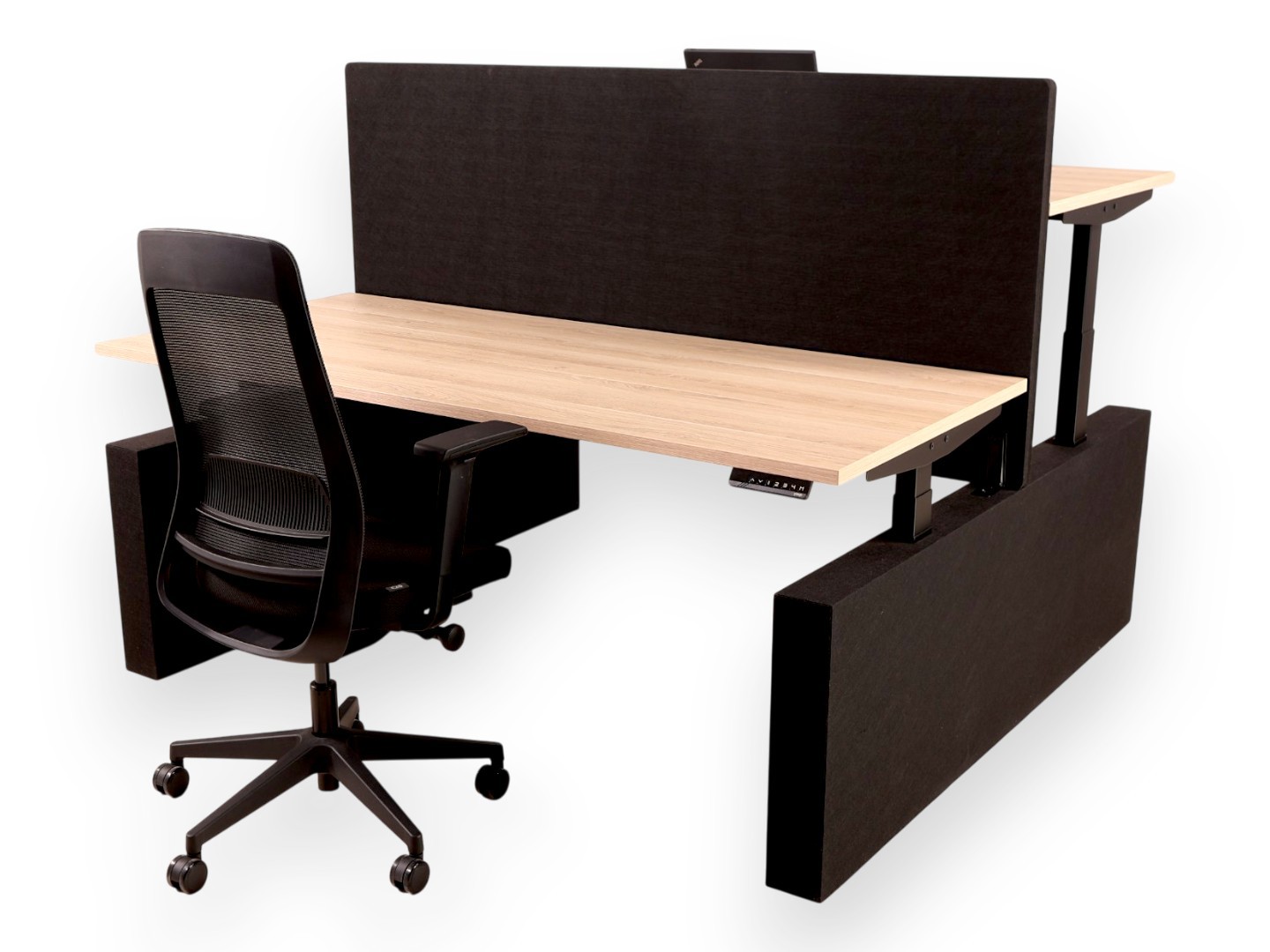 YOUP13 Akoestische Wangpoot - NPR Elektrisch Duo Zit-Sta Bureau - 150kg - 10j Garantie