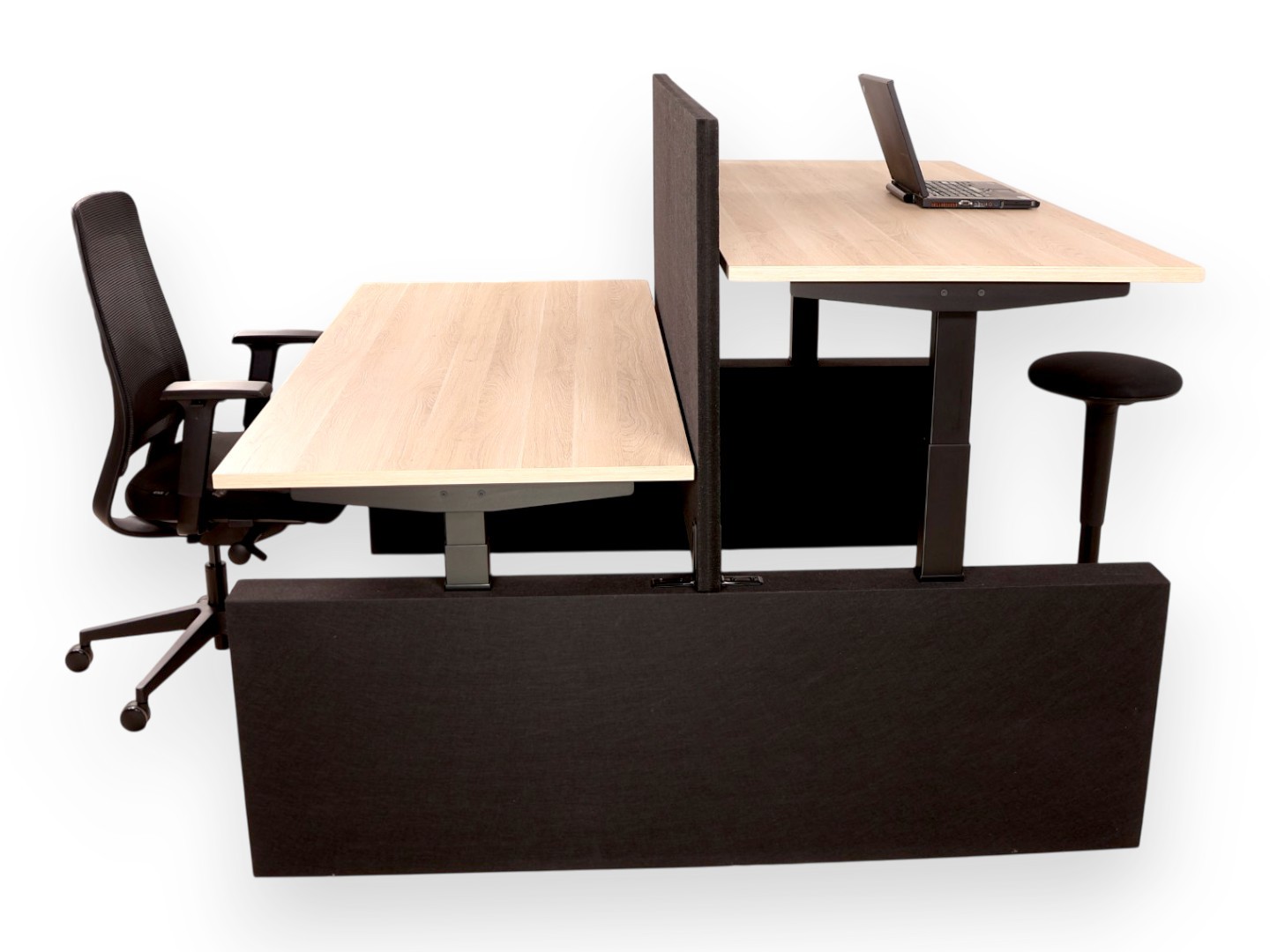 YOUP13 Akoestische Wangpoot - NPR Elektrisch Duo Zit-Sta Bureau - 150kg - 10j Garantie