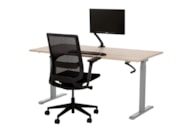 Zit-sta slinger bureau BASE02 Zilvergrijs Scandinavisch Eiken Zit-sta slinger bureau BASE02 Zilvergrijs Scandinavisch Eiken