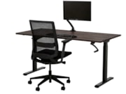 Zit-sta slinger bureau BASE02 Zwart Donker sepia